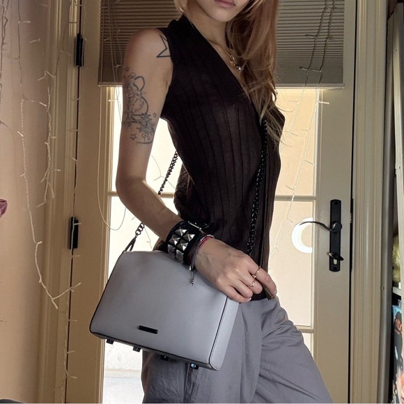 Rebecca minkoff pale purple/grey Avery leather crossbody purse - Picture 2 of 13